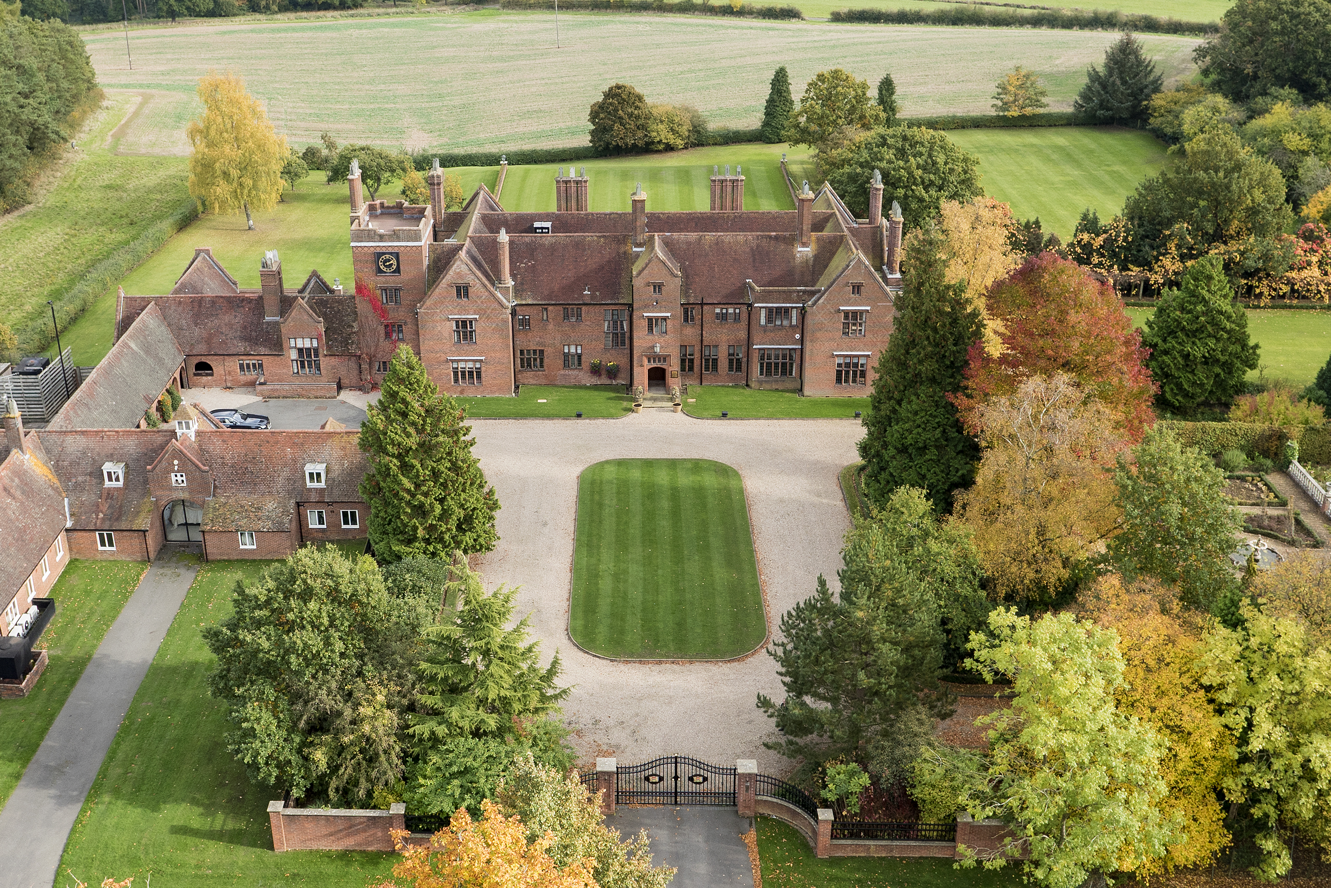 Honiley Hall estate from the air